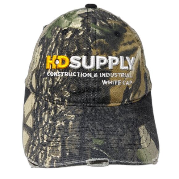 HD Supply Construction & Industrial White Cap Trucker Hat Multi One Size Camo - Picture 1 of 9